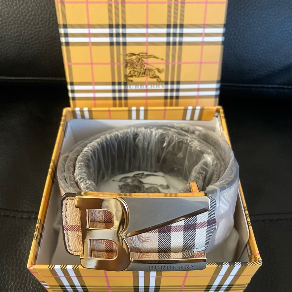 Burberry Check Belt